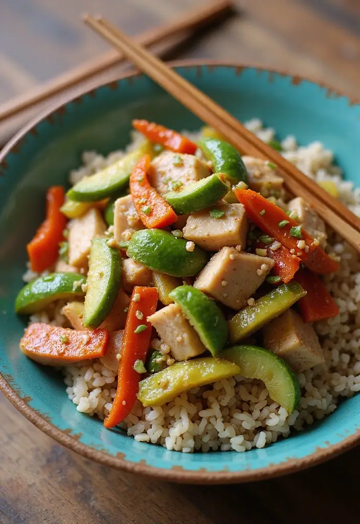 27 Healthy Hot Lunch Ideas for Work That Are Warm and Satisfying 34 27 Healthy Hot Lunch Ideas for Work That Are Warm and Satisfying - 6. Turkey and Vegetable Stir-Fry