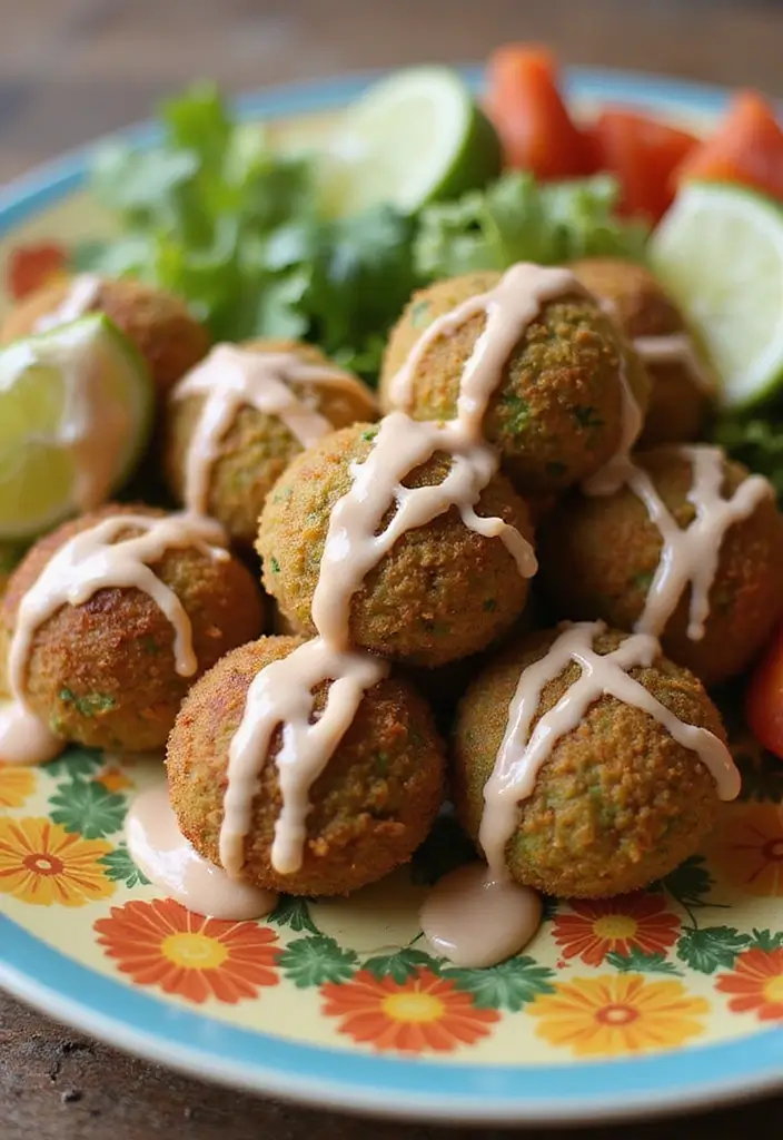 27 Healthy Hot Lunch Ideas for Work That Are Warm and Satisfying 41 27 Healthy Hot Lunch Ideas for Work That Are Warm and Satisfying - 7. Baked Falafel with Tahini Sauce