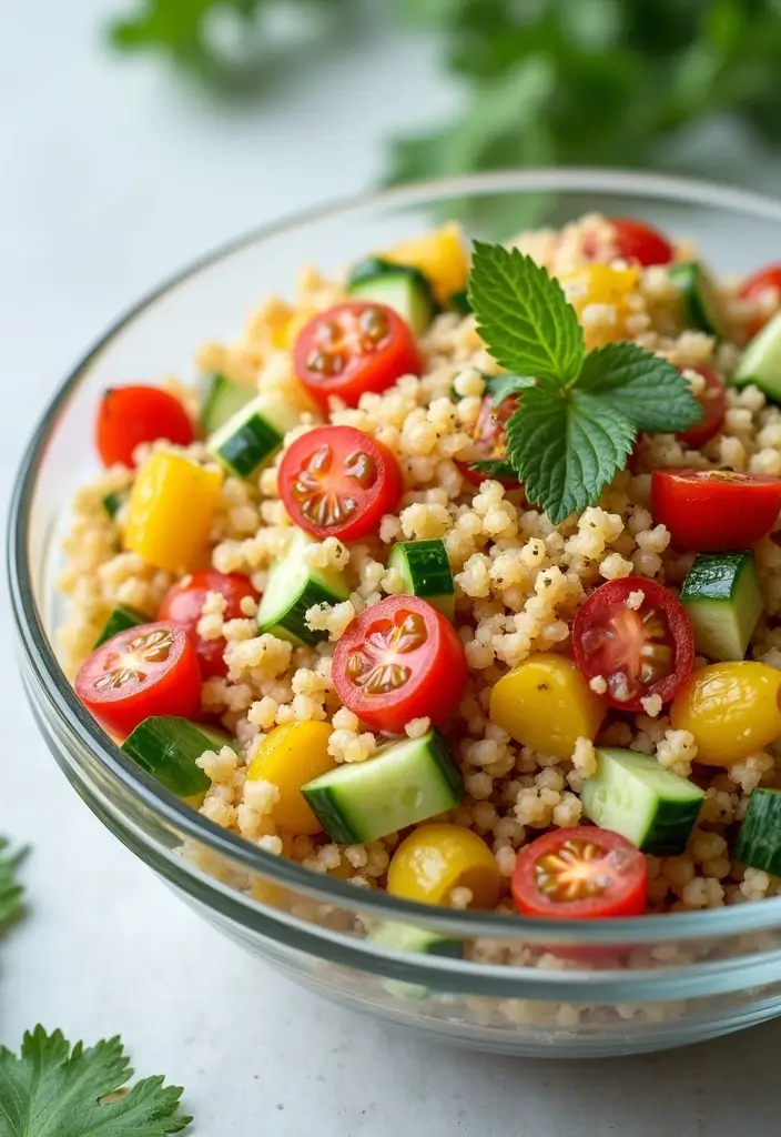 27 Healthy Lunch and Dinner Ideas for Balanced Eating 77 27 Healthy Lunch and Dinner Ideas for Balanced Eating - 13. Mediterranean Couscous Salad