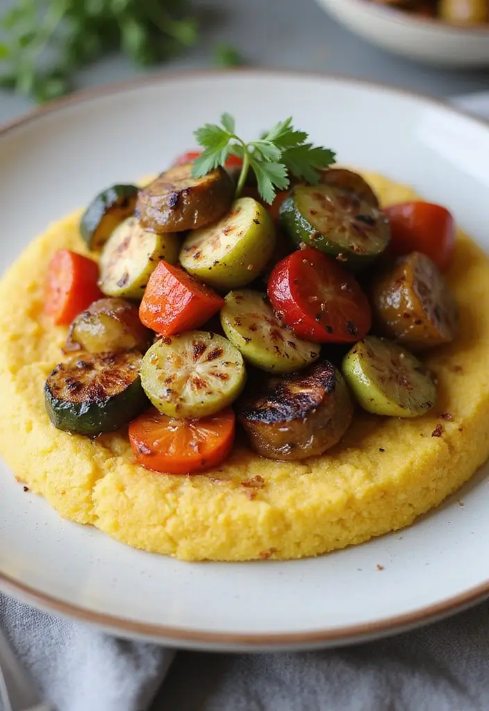 27 Healthy Lunch and Dinner Ideas for Balanced Eating 122 27 Healthy Lunch and Dinner Ideas for Balanced Eating - 20. Grilled Polenta with Roasted Vegetables