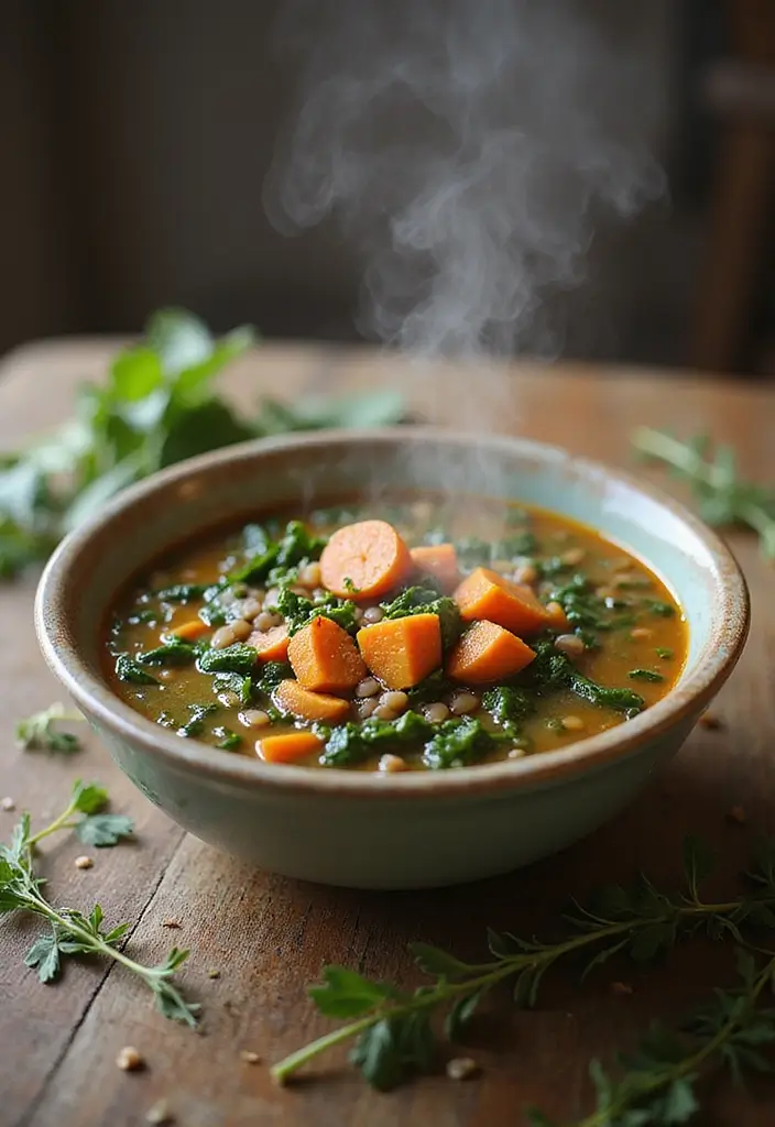 27 Healthy Lunch and Dinner Ideas for Balanced Eating 13 27 Healthy Lunch and Dinner Ideas for Balanced Eating - 3. Lentil Soup with Spinach and Carrots