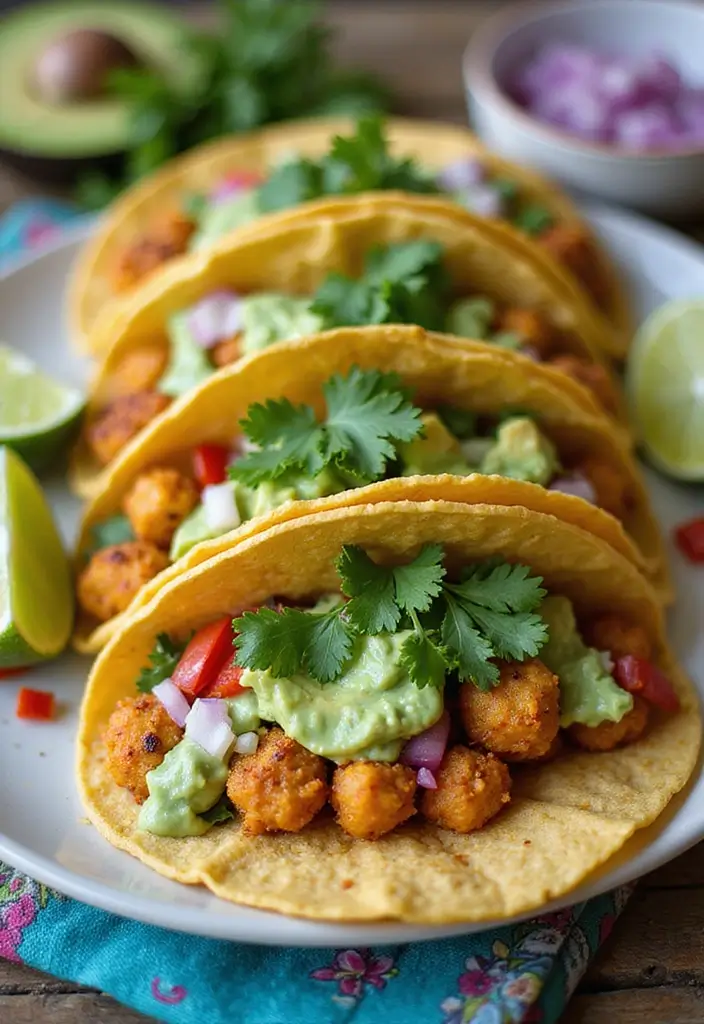 27 Healthy Lunch and Dinner Ideas for Balanced Eating 25 27 Healthy Lunch and Dinner Ideas for Balanced Eating - 5. Chickpea Tacos with Avocado Lime Sauce