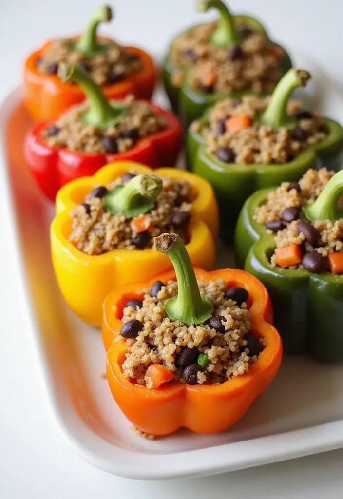 27 Healthy Lunch and Dinner Ideas for Balanced Eating 37 27 Healthy Lunch and Dinner Ideas for Balanced Eating - 7. Stuffed Bell Peppers with Quinoa and Black Beans