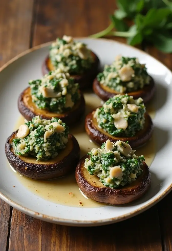 27 Healthy Lunch and Dinner Ideas for Balanced Eating 44 27 Healthy Lunch and Dinner Ideas for Balanced Eating - 8. Spinach and Mushroom Stuffed Portobello Caps