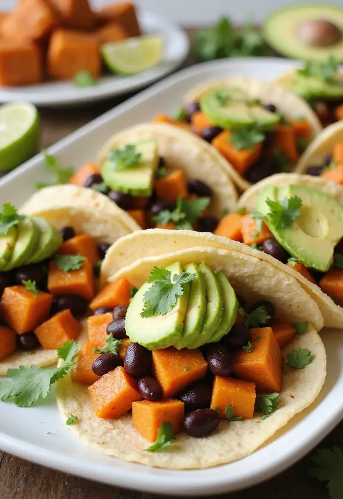 27 High Protein Gluten Free Lunch Ideas for Energy and Strength 85 27 High Protein Gluten Free Lunch Ideas for Energy and Strength - 15. Sweet Potato and Black Bean Tacos