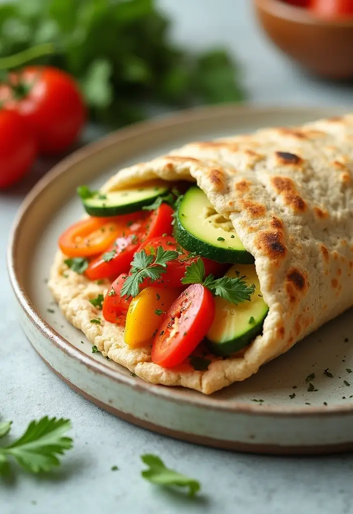 27 High Protein Gluten Free Lunch Ideas for Energy and Strength 124 27 High Protein Gluten Free Lunch Ideas for Energy and Strength - 22. Whole Wheat Pita with Hummus and Veggies