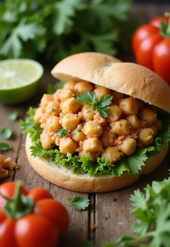 27 High Protein Gluten Free Lunch Ideas for Energy and Strength 13 27 High Protein Gluten Free Lunch Ideas for Energy and Strength - 3. Chickpea Salad Sandwich