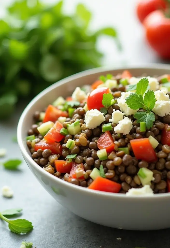 27 High Protein Gluten Free Lunch Ideas for Energy and Strength 30 27 High Protein Gluten Free Lunch Ideas for Energy and Strength - 6. Lentil Salad with Feta
