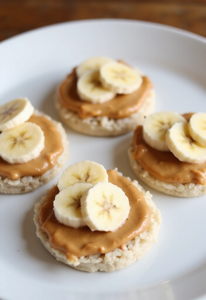 27 Low Calorie School Lunch Ideas That Kids Will Actually Eat 63 27 Low Calorie School Lunch Ideas That Kids Will Actually Eat - 11. Peanut Butter Banana Rice Cakes