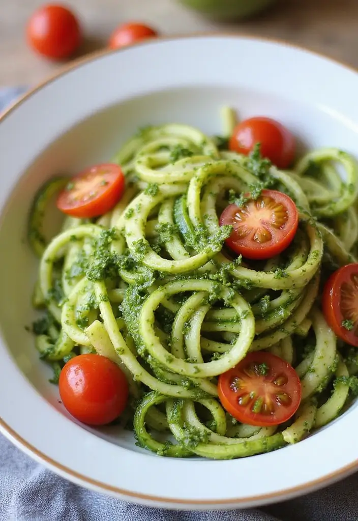 27 Low Calorie School Lunch Ideas That Kids Will Actually Eat 70 27 Low Calorie School Lunch Ideas That Kids Will Actually Eat - 12. Zucchini Noodles with Pesto