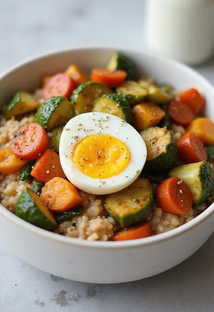 27 Low Calorie School Lunch Ideas That Kids Will Actually Eat 96 27 Low Calorie School Lunch Ideas That Kids Will Actually Eat - 16. Savory Oatmeal with Veggies