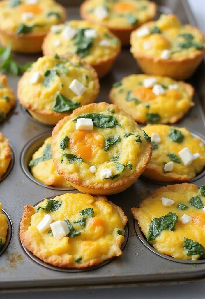 27 Low Calorie School Lunch Ideas That Kids Will Actually Eat 36 27 Low Calorie School Lunch Ideas That Kids Will Actually Eat - 6. Egg Muffins with Spinach and Feta