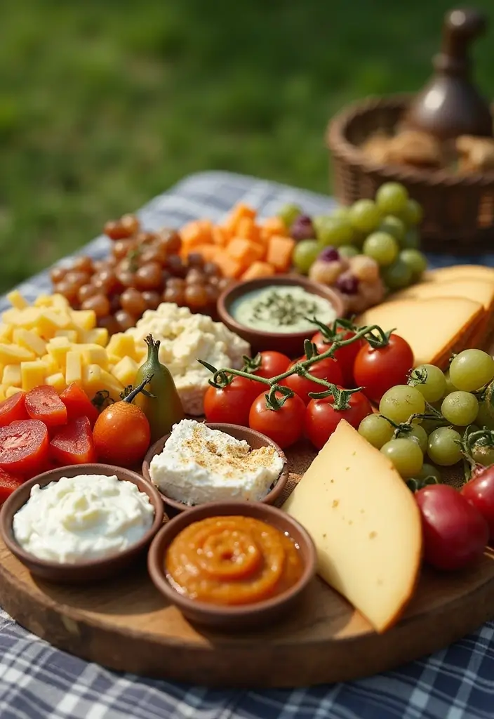 27 Lunch Ideas for Entertaining Friends That Feel Effortless 60 27 Lunch Ideas for Entertaining Friends That Feel Effortless - 10. Veggie and Cheese Charcuterie Board