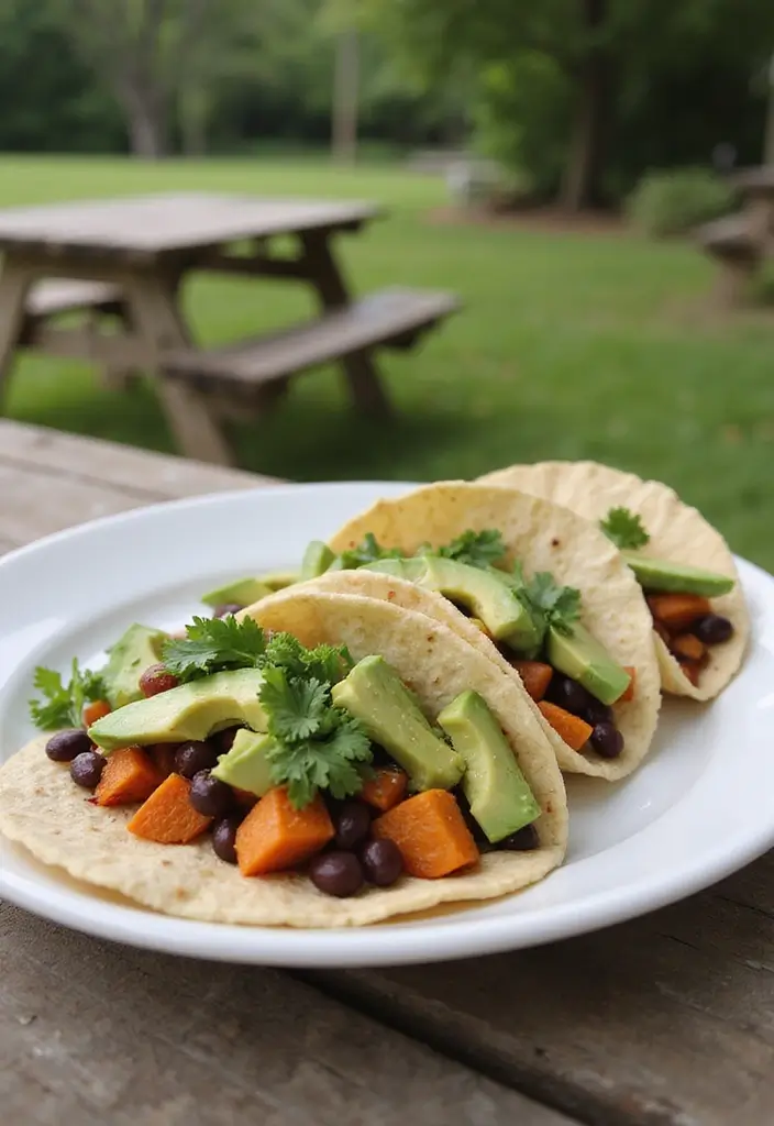 27 Lunch Ideas for Entertaining Friends That Feel Effortless 65 27 Lunch Ideas for Entertaining Friends That Feel Effortless - 11. Sweet Potato and Black Bean Tacos