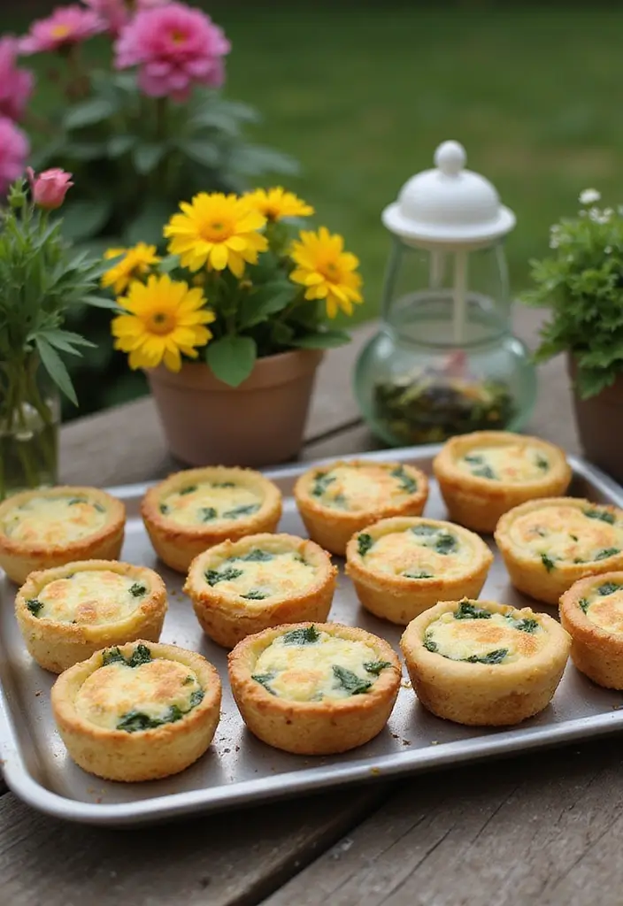 27 Lunch Ideas for Entertaining Friends That Feel Effortless 86 27 Lunch Ideas for Entertaining Friends That Feel Effortless - 14. Mini Quiches with Spinach and Cheese