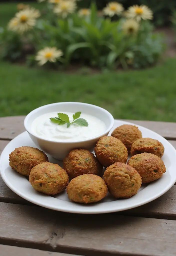 27 Lunch Ideas for Entertaining Friends That Feel Effortless 114 27 Lunch Ideas for Entertaining Friends That Feel Effortless - 18. Baked Falafel with Tzatziki Sauce