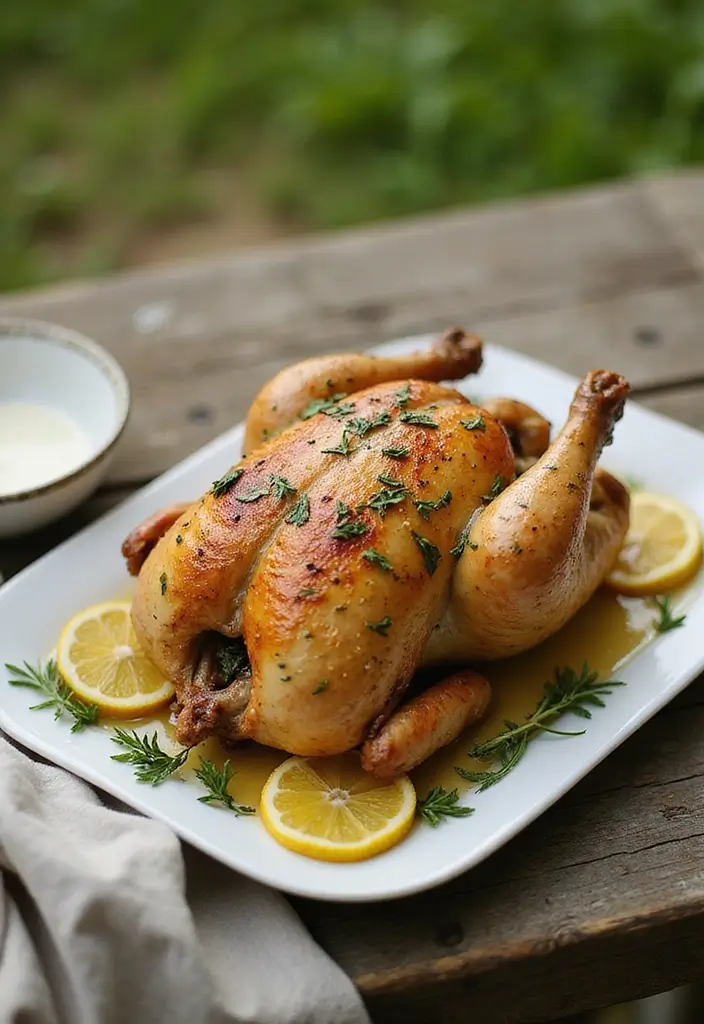 27 Lunch Ideas for Entertaining Friends That Feel Effortless 159 27 Lunch Ideas for Entertaining Friends That Feel Effortless - 25. Lemon Garlic Roasted Chicken