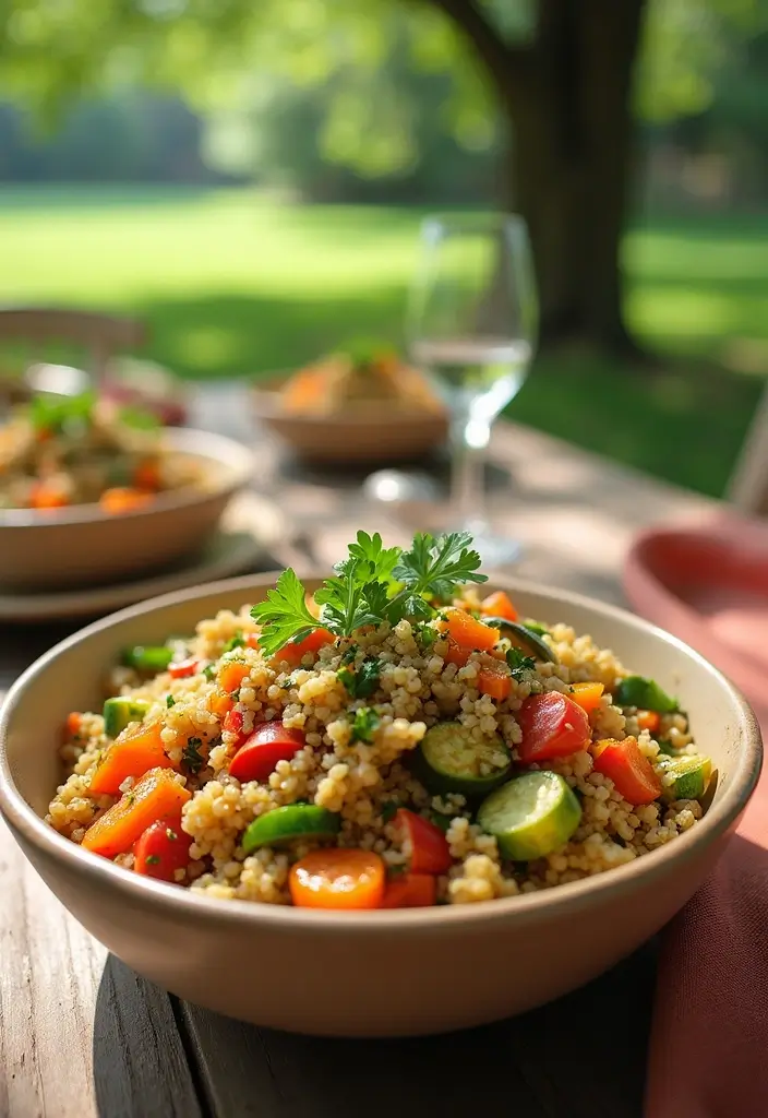 27 Lunch Ideas for Entertaining Friends That Feel Effortless 15 27 Lunch Ideas for Entertaining Friends That Feel Effortless - 3. Quinoa Salad with Roasted Vegetables