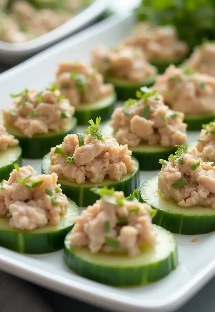 27 WW Lunch Ideas for Work That Fit SmartPoints and Taste Great - 17. Cucumber & Tuna Bites