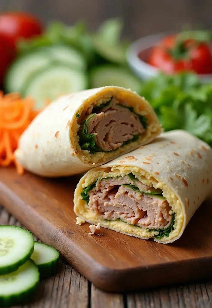 27 WW Lunch Ideas for Work That Fit SmartPoints and Taste Great - 2. Turkey & Hummus Wraps