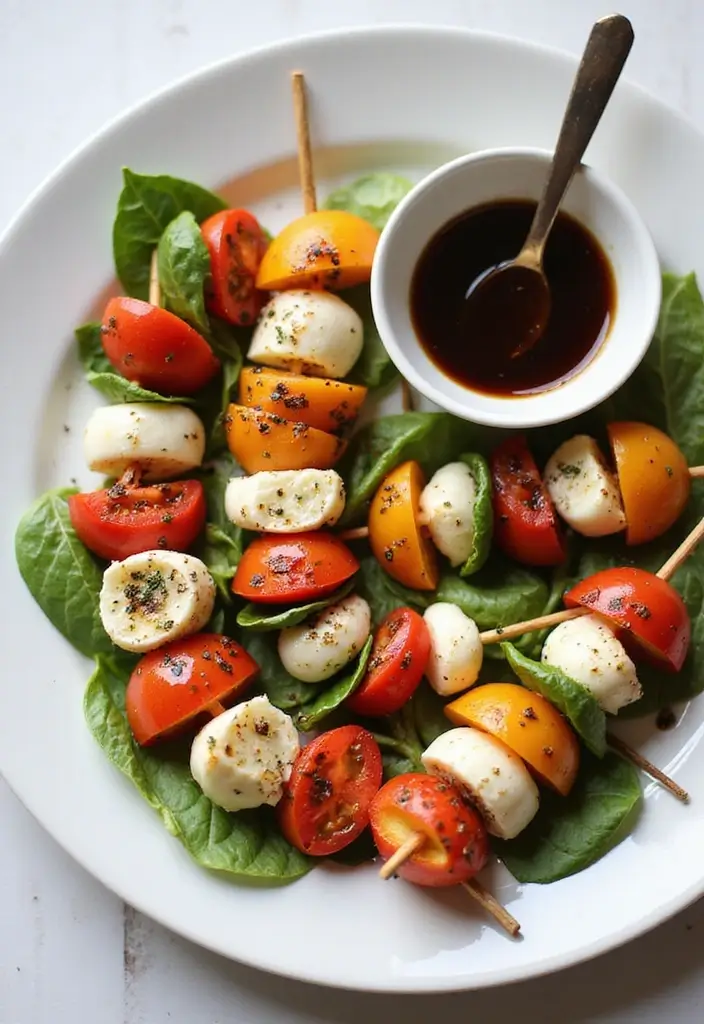 27 WW Lunch Ideas for Work That Fit SmartPoints and Taste Great - 8. Caprese Salad Skewers