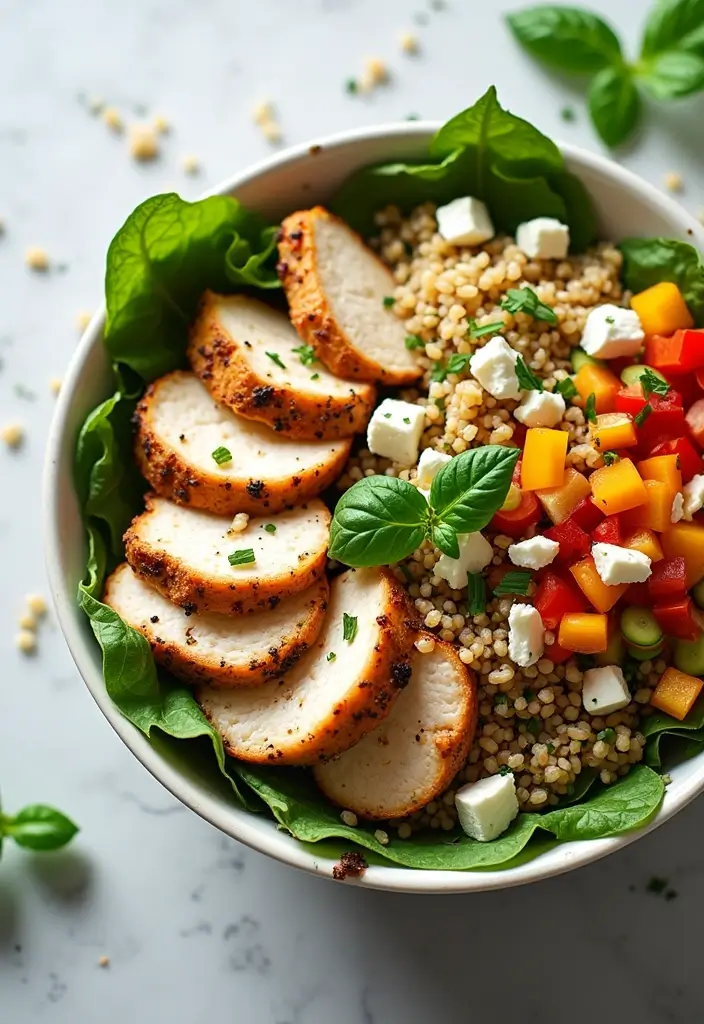 27 Work Lunch Ideas for Men That Are Filling and Protein-Packed - 1. Grilled Chicken and Quinoa Salad