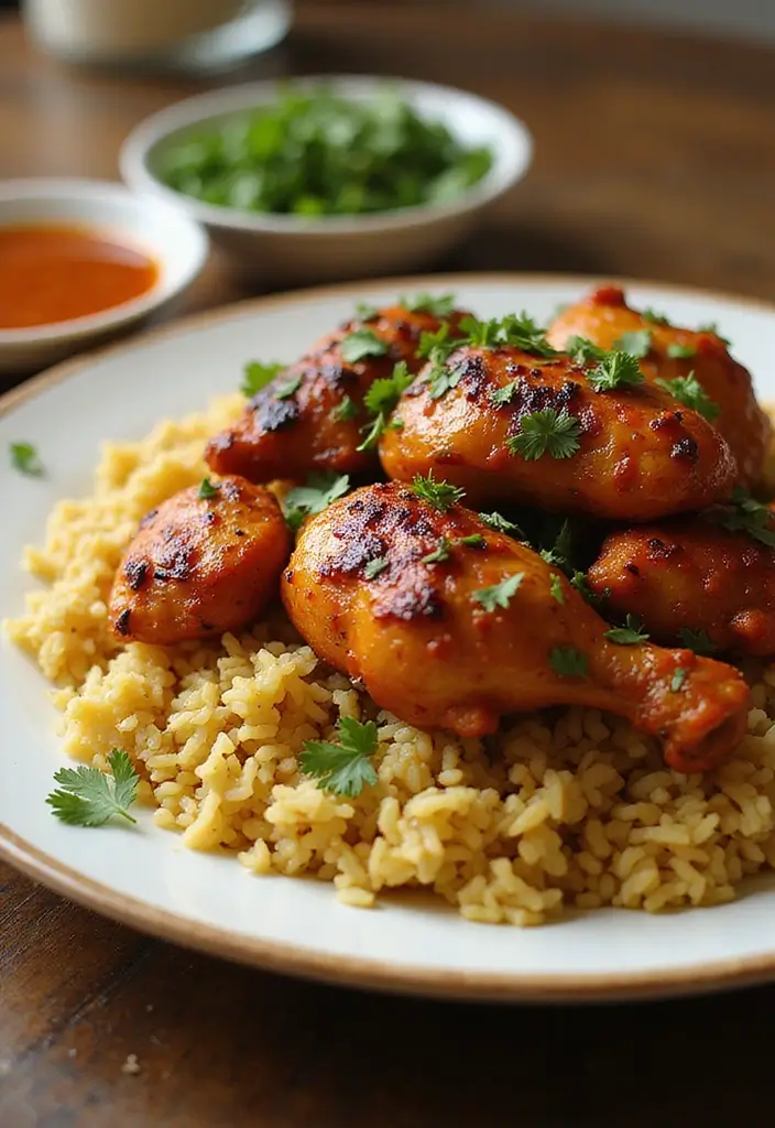 27 Work Lunch Ideas for Men That Are Filling and Protein-Packed - 19. Tandoori Chicken with Rice