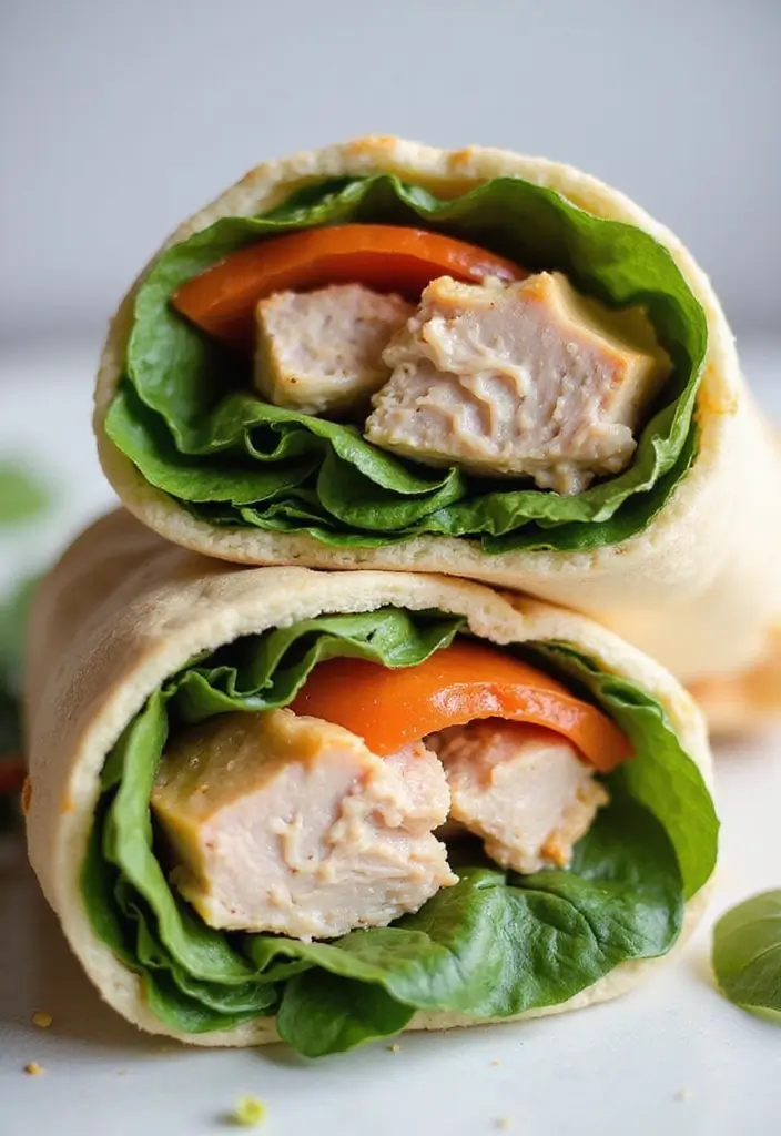 27 Work Lunch Ideas for Men That Are Filling and Protein-Packed - 2. Turkey and Spinach Wrap