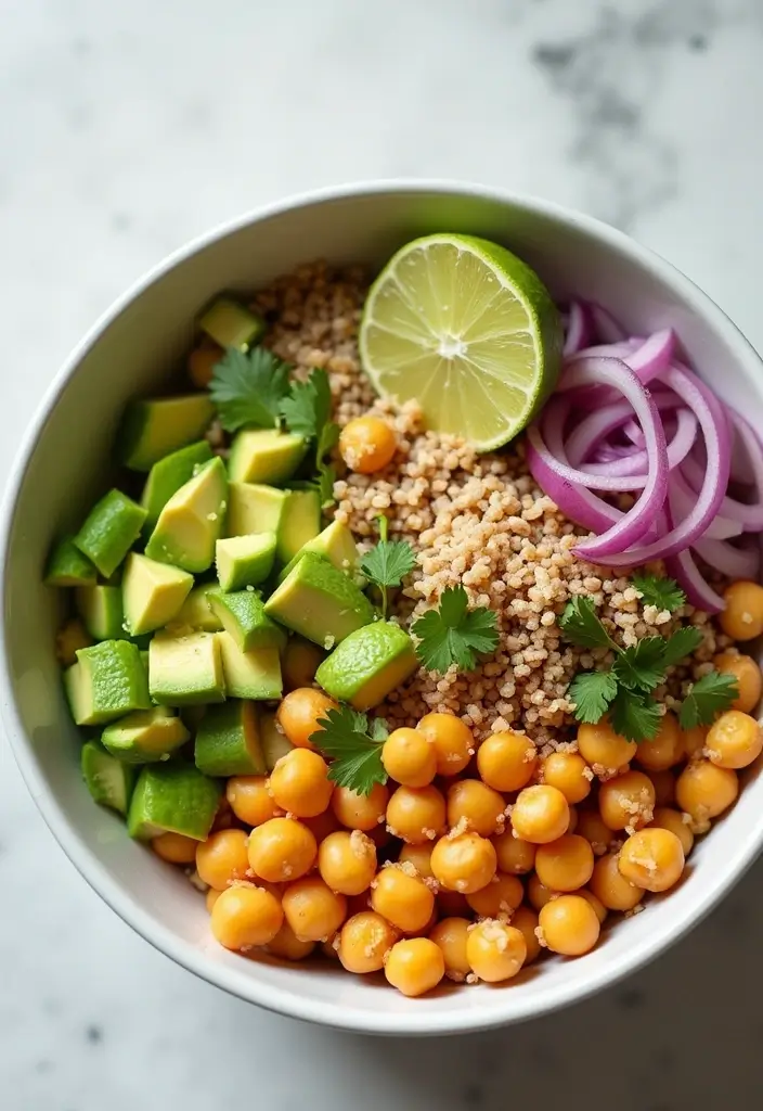 27 Work Lunch Ideas for Men That Are Filling and Protein-Packed - 4. Chickpea and Avocado Salad