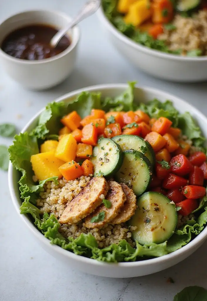 28 Easy and Healthy Lunch Ideas for Work You Can Pack in Minutes - 14. Vegetable Quinoa Bowl