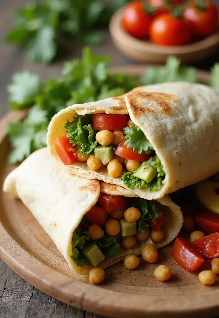 28 Easy and Healthy Lunch Ideas for Work You Can Pack in Minutes - 2. Mediterranean Chickpea Wraps