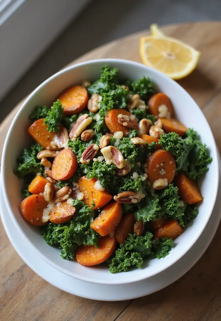 28 Easy and Healthy Lunch Ideas for Work You Can Pack in Minutes - 3. Sweet Potato and Kale Bowl