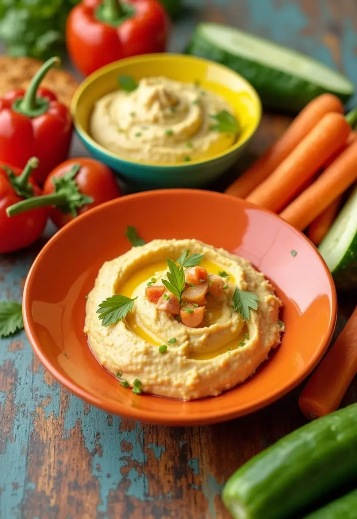 28 Easy and Healthy Lunch Ideas for Work You Can Pack in Minutes - 5. Hummus and Veggie Snack Packs