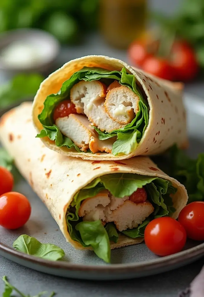 28 Lunch Ideas for High Schoolers That Are Cool and Nutritious 58 28 Lunch Ideas for High Schoolers That Are Cool and Nutritious - 10. Chicken Caesar Wrap