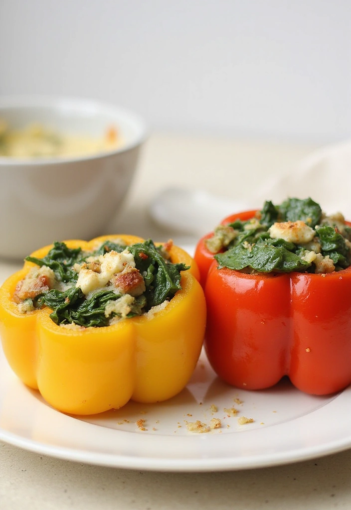 28 Lunch Ideas for High Schoolers That Are Cool and Nutritious 114 28 Lunch Ideas for High Schoolers That Are Cool and Nutritious - 18. Spinach and Feta Stuffed Peppers