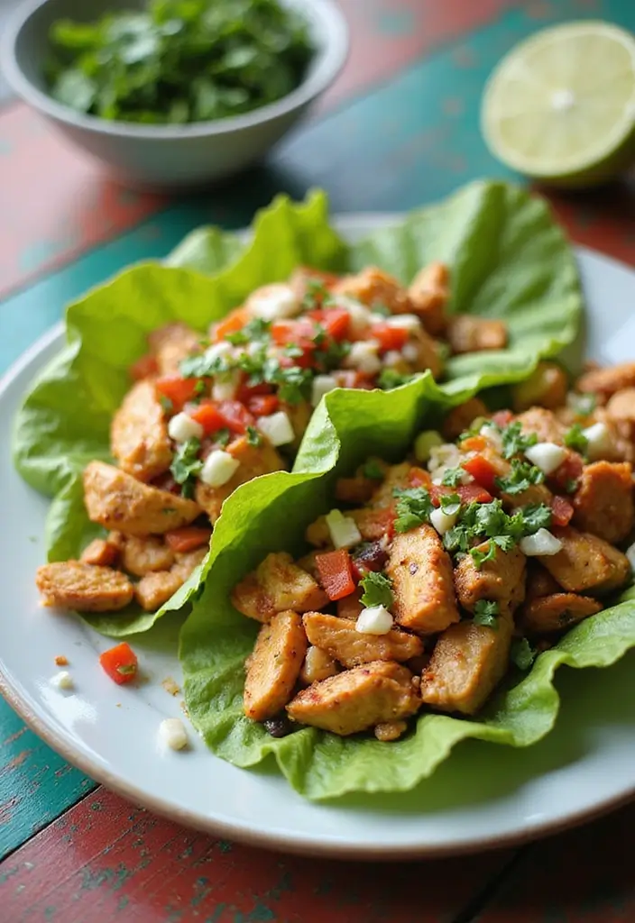 28 Lunch Ideas for High Schoolers That Are Cool and Nutritious 121 28 Lunch Ideas for High Schoolers That Are Cool and Nutritious - 19. Thai Chicken Lettuce Wraps