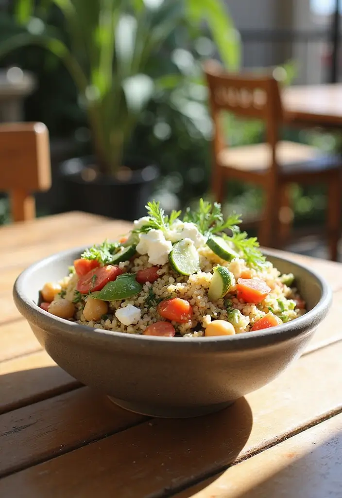 28 Lunch Ideas for High Schoolers That Are Cool and Nutritious 8 28 Lunch Ideas for High Schoolers That Are Cool and Nutritious - 2. Quinoa Salad with Chickpeas
