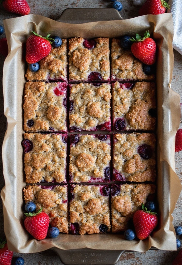 28 Lunch Ideas for High Schoolers That Are Cool and Nutritious 142 28 Lunch Ideas for High Schoolers That Are Cool and Nutritious - 22. Berry Oatmeal Bars