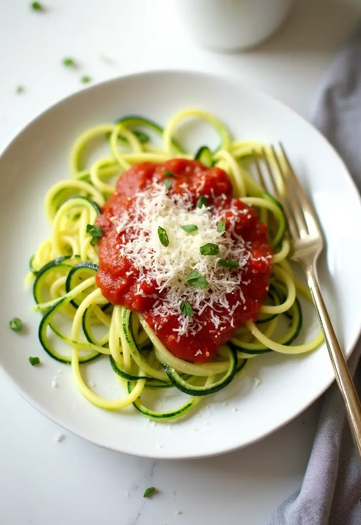 28 Lunch Ideas for High Schoolers That Are Cool and Nutritious 152 28 Lunch Ideas for High Schoolers That Are Cool and Nutritious - 24. Zucchini Noodles with Marinara