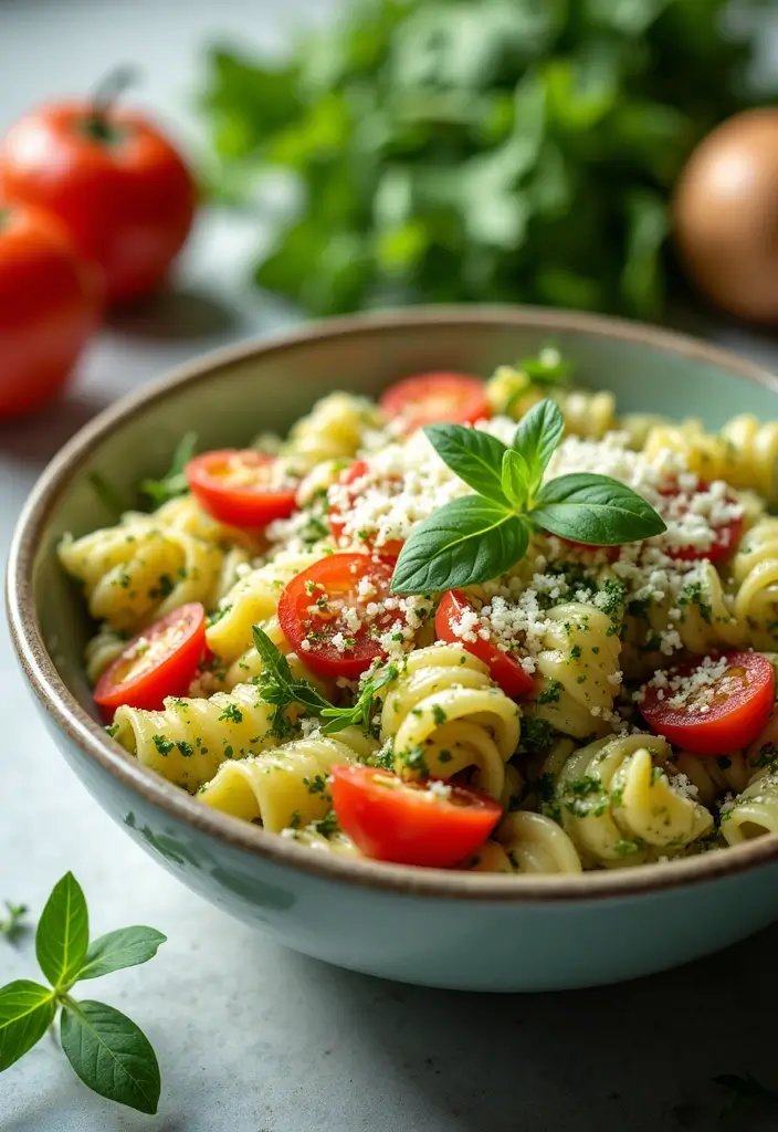 28 Lunch Ideas for High Schoolers That Are Cool and Nutritious 27 28 Lunch Ideas for High Schoolers That Are Cool and Nutritious - 5. Pesto Pasta Salad