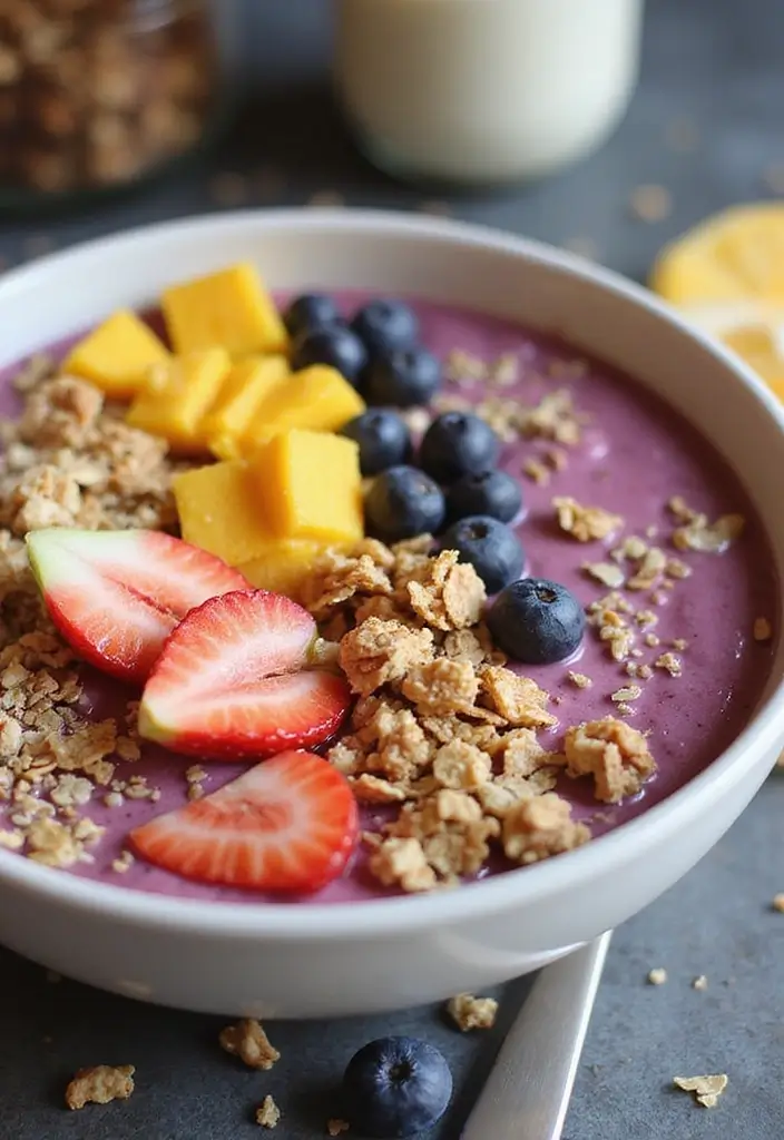 28 Lunch Ideas for High Schoolers That Are Cool and Nutritious 34 28 Lunch Ideas for High Schoolers That Are Cool and Nutritious - 6. Smoothie Bowl