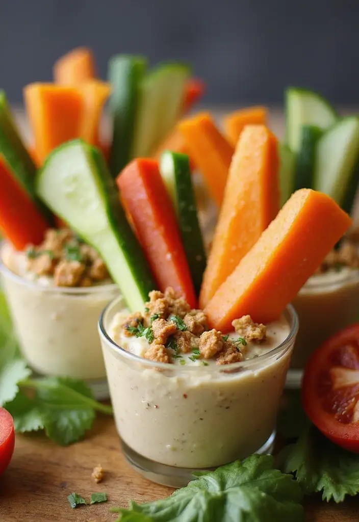 28 Lunch Ideas for High Schoolers That Are Cool and Nutritious 39 28 Lunch Ideas for High Schoolers That Are Cool and Nutritious - 7. Veggie Hummus Cups