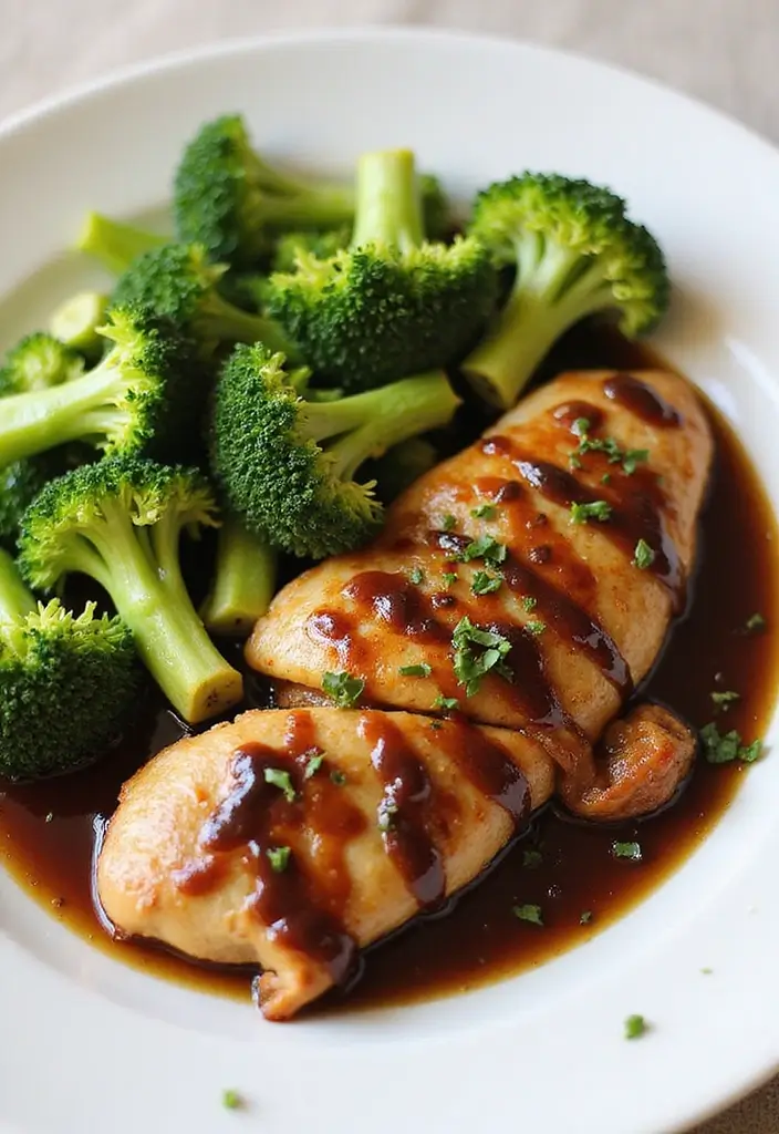 29 Healthy Low Carb Lunch Ideas You’ll Want Every Day 122 29 Healthy Low Carb Lunch Ideas You’ll Want Every Day - 20. Balsamic Glazed Chicken and Broccoli