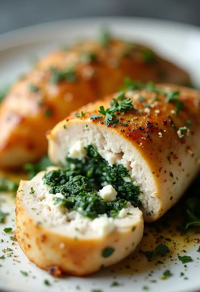 29 Healthy Low Carb Lunch Ideas You’ll Want Every Day 129 29 Healthy Low Carb Lunch Ideas You’ll Want Every Day - 21. Spinach and Feta Stuffed Chicken