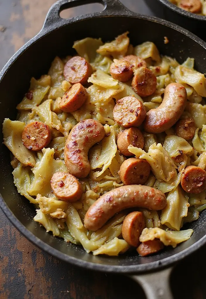 29 Healthy Low Carb Lunch Ideas You’ll Want Every Day 148 29 Healthy Low Carb Lunch Ideas You’ll Want Every Day - 24. Cabbage and Sausage Skillet