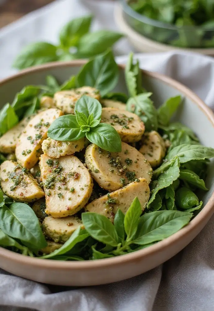 29 Healthy Low Carb Lunch Ideas You’ll Want Every Day 160 29 Healthy Low Carb Lunch Ideas You’ll Want Every Day - 26. Pesto Chicken Salad