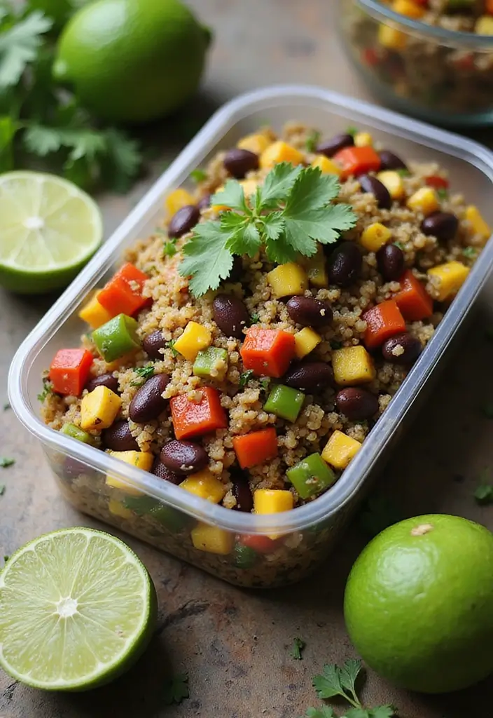 30+ Box Lunch Ideas for Adults That Are Tasty and Practical 1 30+ Box Lunch Ideas for Adults That Are Tasty and Practical - 1. Quinoa & Black Bean Salad Box