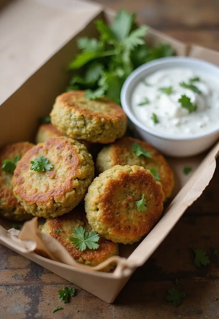 30+ Box Lunch Ideas for Adults That Are Tasty and Practical 70 30+ Box Lunch Ideas for Adults That Are Tasty and Practical - 12. Baked Falafel with Tzatziki