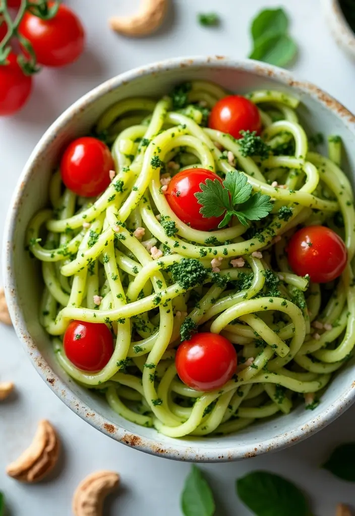 30+ Box Lunch Ideas for Adults That Are Tasty and Practical 77 30+ Box Lunch Ideas for Adults That Are Tasty and Practical - 13. Zucchini Noodles with Pesto