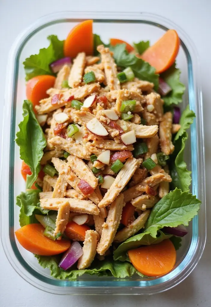 30+ Box Lunch Ideas for Adults That Are Tasty and Practical 84 30+ Box Lunch Ideas for Adults That Are Tasty and Practical - 14. Asian Chicken Salad